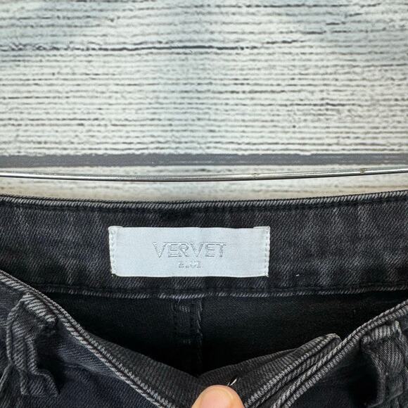 Vervet Women's Black Washed Boho Flare Bell Bottom Jeans Size 27 - Picture 4 of 7